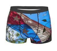 MGGAklp Boxer pour homme imprimé drapeau de Porto Rico Slip respirant doux Active Stretch, Noir , XL Taille courte