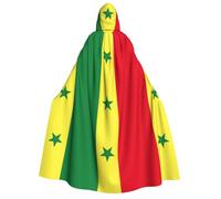 MGGAklp Cape à capuche imprimée drapeau du Sénégal pour adultes avec cape d'Halloween