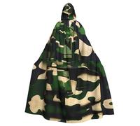 MGGAklp Cape à capuche unisexe avec imprimé camouflage numérique Vert
