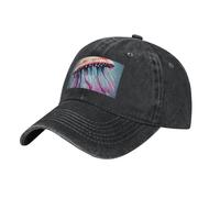 MGGAklp Casquette réglable pour adulte unisexe Motif méduses Idéal pour le sport et les activités de plein air, Noir , Taille unique