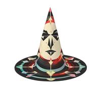 MGGAklp Chapeau de fête imprimé cerf, flèches, triangles de chasse, pour Halloween, carnaval, sorcières, pour fêtes à thème, décoration de vacances