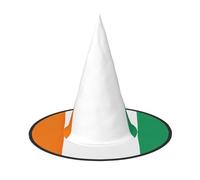 MGGAklp Chapeau de fête imprimé drapeau de la Côte d'Ivoire Halloween Carnaval Sorcières Chapeaux pour fêtes à thème Décoration de vacances