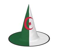 MGGAklp Chapeau de fête imprimé drapeau de l'Algérie pour Halloween, carnaval, sorcières pour fêtes à thème, décoration de vacances