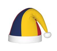 MGGAklp Chapeau de Noël imprimé drapeau du Tchad pour enfants, unisexe, Noël, Nouvel An, vacances, fête, fournitures