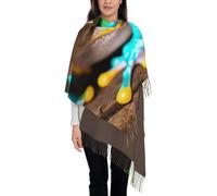 MGGAklp Écharpe châle pour femme avec imprimé grenouilles aux yeux rouges - Accessoire doux, léger et élégant