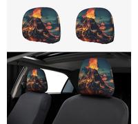 MGGAklp Housses de protection universelles pour appuie-tête de siège de voiture Motif volcan