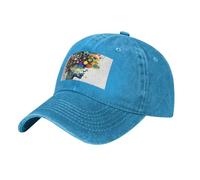 MGGAklp Intelligence Artificielle Cerveau Imprimer Parfait pour le Sport et les Activités de Plein Air Casquette Réglable Adulte Unisexe, bleu, Taille unique