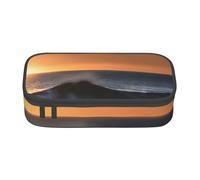 MGGAklp Last Sun Rays of Over The Sea Waves Trousse à crayons avec double fermeture éclair, trousse portable pour fournitures scolaires et de bureau