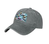MGGAklp Origami Paper Cranes Print Perfect for Sports and Outdoor Activities Casquette réglable Adulte Unisexe, gris, Taille unique