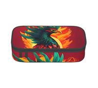 MGGAklp Phoenix Trousse à crayons avec double fermeture éclair portable pour fournitures scolaires et de bureau