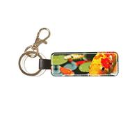 MGGAklp Porte-clés japonais en cuir chic avec joli motif koi - Porte-clés reconnaissable - Avec fermoir - Cadeau amusant