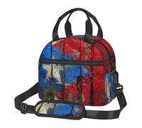 MGGAklp Porto Rico Sac à déjeuner réutilisable avec bandoulière pour le travail et le pique-nique