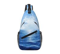 MGGAklp Sac à bandoulière léger et imperméable pour homme et femme Motif océan Bleu