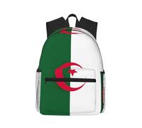 MGGAklp Sac à dos de voyage décontracté avec fermeture éclair Motif drapeau de l'Algérie Pour adultes