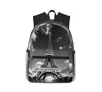 MGGAklp Sac à dos de voyage décontracté avec fermeture éclair Motif Tour Eiffel et nuage de Paris