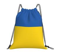 MGGAklp Sac à dos pliable avec cordon de serrage Motif drapeau de l'Ukraine Pour homme et femme Sports de plein air