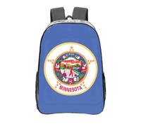 MGGAklp Sac à dos transparent imprimé drapeau de l'État du Minnesota pour l'école, le bureau, les voyages, sac à dos décontracté transparent