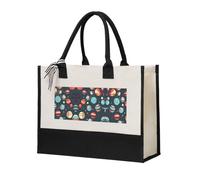 MGGAklp Sac cadeau réutilisable en toile pour femme, imprimé planète, pour mariage, anniversaire, vacances