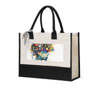 MGGAklp Sac cadeau réutilisable en toile pour femme, motif cerveau, intelligence artificielle, pour mariage, anniversaire, vacances