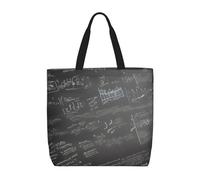 MGGAklp Sac fourre-tout avec fermeture éclair - Motif symboles mathématiques - Élégant et réutilisable - Pour le shopping, le travail, les vacances