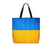 MGGAklp Sac fourre-tout imprimé drapeau ukrainien avec fermeture éclair élégant et réutilisable pour le shopping, le travail, les vacances