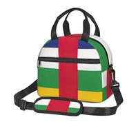 MGGAklp Sac fourre-tout réutilisable avec motif drapeau de l'Afrique centrale pour le travail, le pique-nique