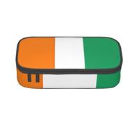 MGGAklp Trousse à crayons avec double fermeture éclair - Motif drapeau de la Côte d'Ivoire - Portable - Pour l'école et le bureau