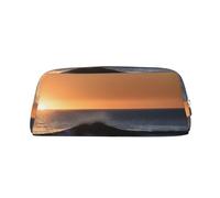 MGGAklp Trousse à crayons imprimée « Last Sun Rays of Over The Sea Waves » - Spacieuse et élégante - Fermeture éclair - Cadeau idéal pour l'école et le bureau, Argenté., Taille unique, Organiseur de