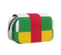 MGGAklp Trousse à stylos à double fermeture éclair portable avec motif drapeau de l'Afrique centrale pour fournitures scolaires et de bureau