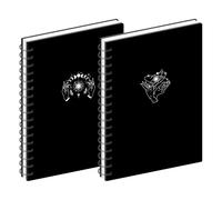 MGGAO 2 packs de cahiers à spirales, cahiers esthétiques A4 pour femmes, cahiers lignés, 160 pages, fournitures de bureau et d'école, cadeaux