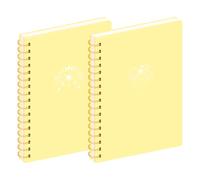 MGGAO 2 packs de cahiers à spirales, cahiers esthétiques A4 pour femmes, cahiers lignés, 160 pages, fournitures de bureau et d'école, cadeaux