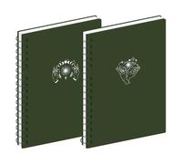MGGAO 2 packs de cahiers à spirales, cahiers esthétiques A5 pour femmes, cahiers lignés, 160 pages, fournitures de bureau et d'école, cadeaux