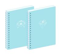 MGGAO 2 packs de cahiers à spirales, cahiers esthétiques A5 pour femmes, cahiers lignés, 160 pages, fournitures de bureau et d'école, cadeaux