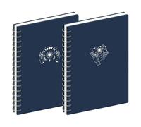 MGGAO 2 packs de cahiers à spirales, cahiers esthétiques A5 pour femmes, cahiers lignés, 160 pages, fournitures de bureau et d'école, cadeaux