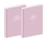 MGGAO 2 packs de cahiers à spirales, cahiers esthétiques B5 pour femmes, cahiers lignés, 160 pages, fournitures de bureau et d'école, cadeaux