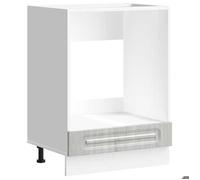 MGH Armoire à four ""Kalmar"", avec rangement - sonoma gris bois d'ingénierie LV1424