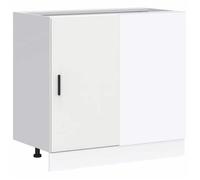 MGH Meuble bas de cuisine ""Lyon"" - Buffet cuisine - blanc bois d'ingénierie LV942