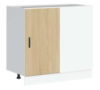 MGH Meuble bas de cuisine ""Lyon"" - Buffet cuisine - chêne sonoma bois d'ingénierie LV889