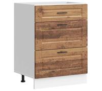 MGH Meuble Cuisine - Armoire de cuisine Porto - pour Salle à Manger, vieux bois bois d'ingénierie LV1283