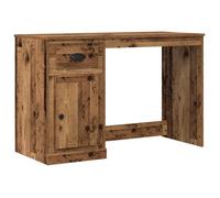 MGH - NEUF Bureau à domicile, Table de travail, avec rangement - en vieux bois 50x115x75 cm en bois aggloméré ll178