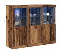 MGH - TOP Buffet de rangement - Cabinet/Commode Bois - 3 pcs - Bois ancien 123x37x100 cm - Bois d'ingénierie LV785