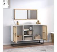 MGH - TOP Buffet de rangement - Cabinet/Commode Bois - blanc 105x30x65 cm - Bois d'ingénierie LV989