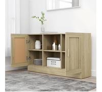 MGH - TOP Buffet de rangement - Cabinet/Commode Bois - Chêne sonoma - 120x30,5x70 cm - Bois d'ingénierie LV1201
