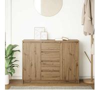 MGH - TOP Buffet de rangement - Cabinet/Commode Bois - et tiroirs - chêne artisanal 100,5x35x76cm bois ingénierie LV733