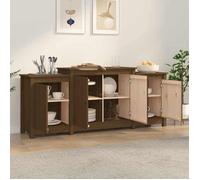 MGH - TOP Buffet de rangement - Cabinet/Commode Bois - Marron miel 164x37x68 cm - Bois massif de pin LV1985