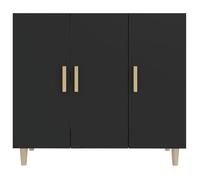 MGH - TOP Buffet de rangement - Cabinet/Commode Bois - noir 90x34x80 cm - Bois d'ingénierie LV1462