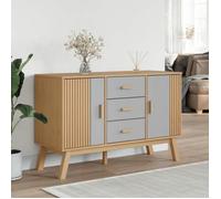 MGH - TOP Buffet de rangement - Cabinet/Commode Bois - OLDEN gris et marron 114x43x73,5 cm - bois massif de pin LV1051