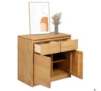 MGH - TOP Buffet de rangement - Cabinet/Commode Bois - SAUDA chêne 80x43x75,5 cm - bois massif de pin LV1072