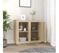 MGH - TOP Buffet de rangement - Cabinet/Commode moderne - Chêne sonoma - 80x40x75 cm - LV1357