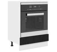 MGH - TOP Cabinet/Placard suisine - Armoire de four - Chêne noir - 60x46x81.5 cm - bois d'ingénierie LLV104